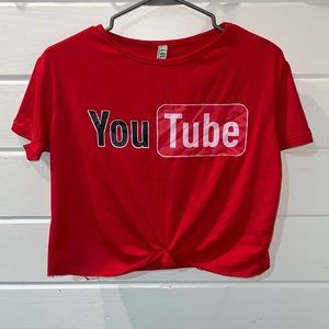 YouTube Cropped T Shirt